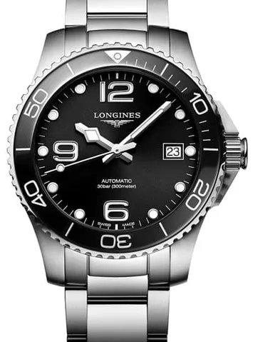 Longines HydroConquest L37804566 39mm Stainless steel Black