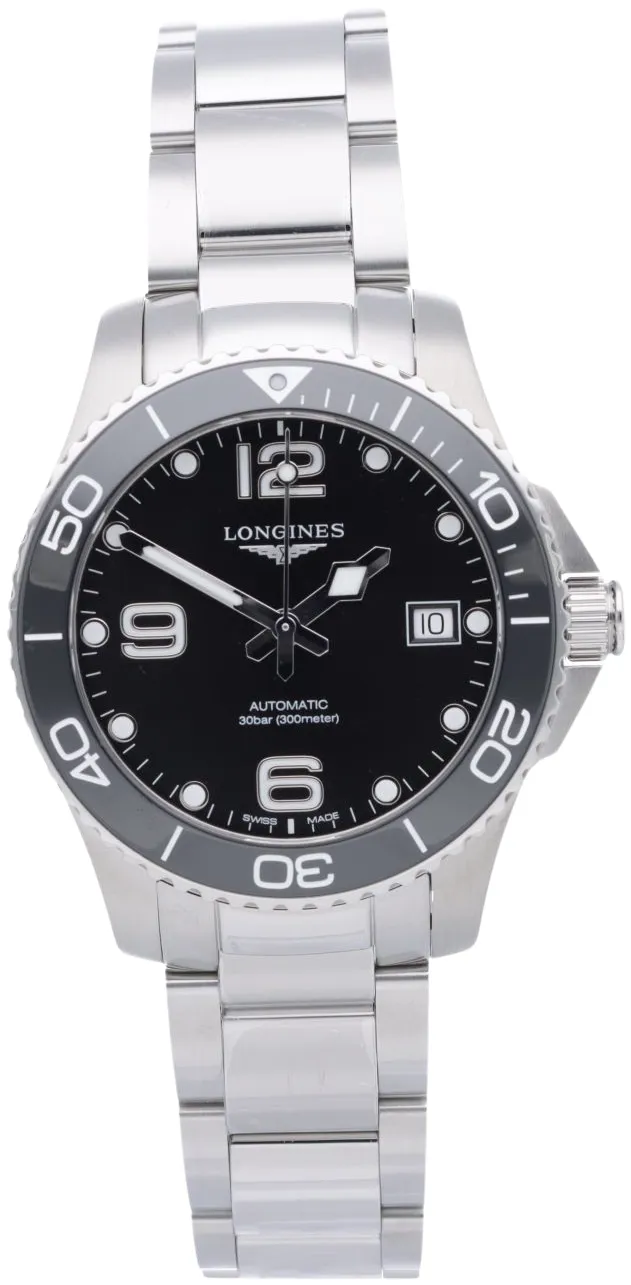 Longines HydroConquest L37804566 39mm Stainless steel Black