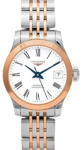 Longines Record L2.320.5.11.7 26mm Stainless steel White