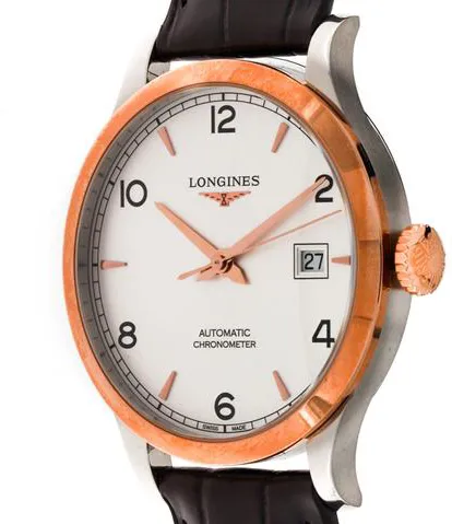 Longines Record L2.820.5.76.2 38.5mm Stainless steel Silver