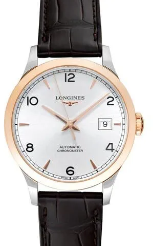 Longines Record L2.820.5.76.2 38.5mm Stainless steel Silver