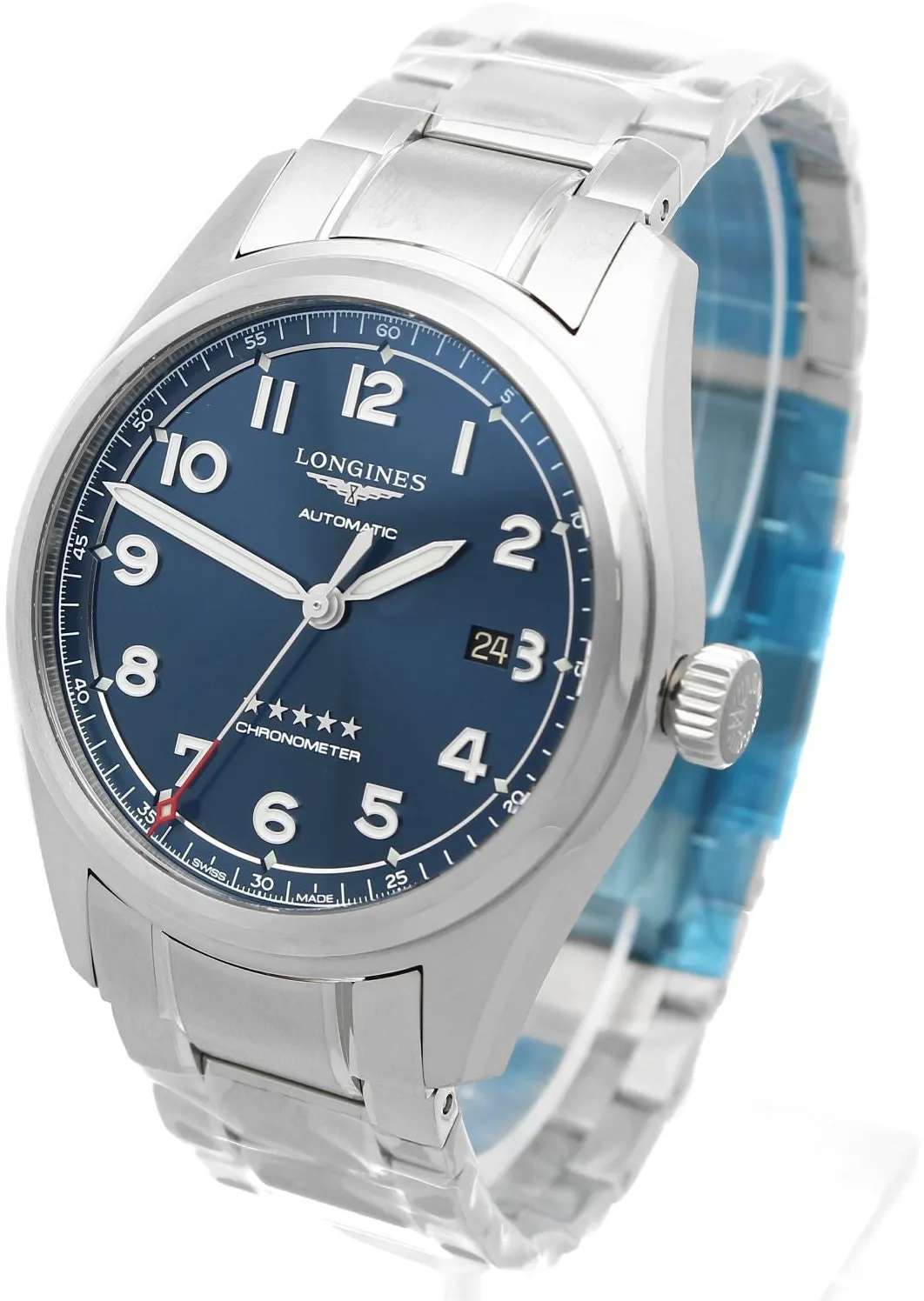 Longines Spirit L3.811.4.93.6 42mm Stainless steel Blue 1