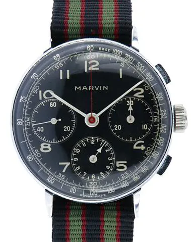 Marvin 37mm Stainless steel Black