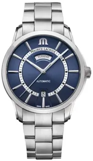 Maurice Lacroix Pontos Day Date PT6358-SS002-431-1 Stainless steel Dark Blue