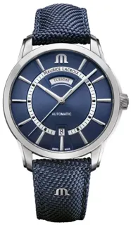 Maurice Lacroix Pontos Day Date PT6358-SS004-431-4 Stainless steel Dark Blue