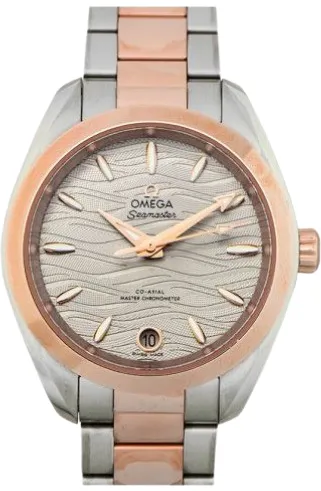 Omega Aqua Terra 220.20.34.20.06.001 34mm Yellow gold and stainless steel Gray