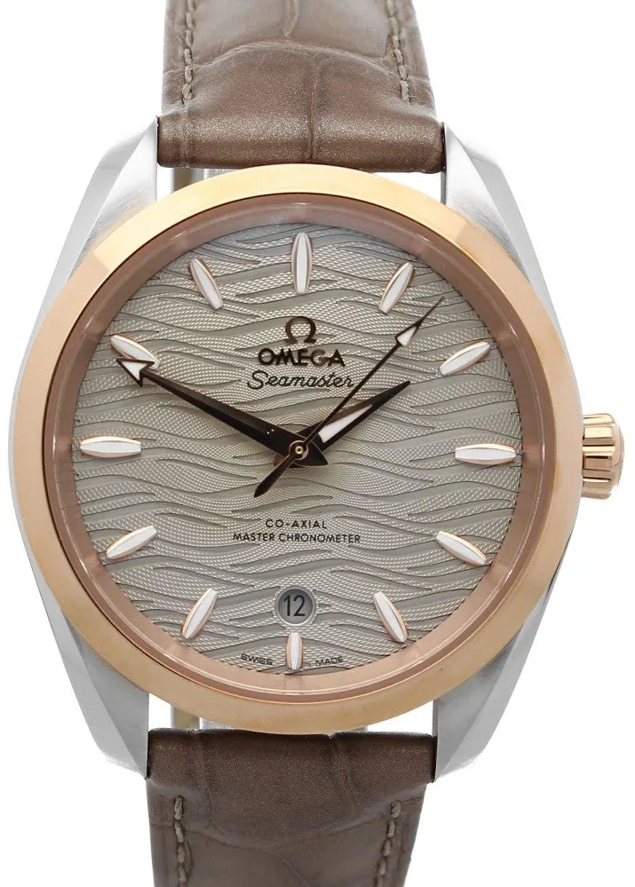 Omega Aqua Terra 220.23.38.20.06.001 38mm Yellow gold and stainless steel Gray