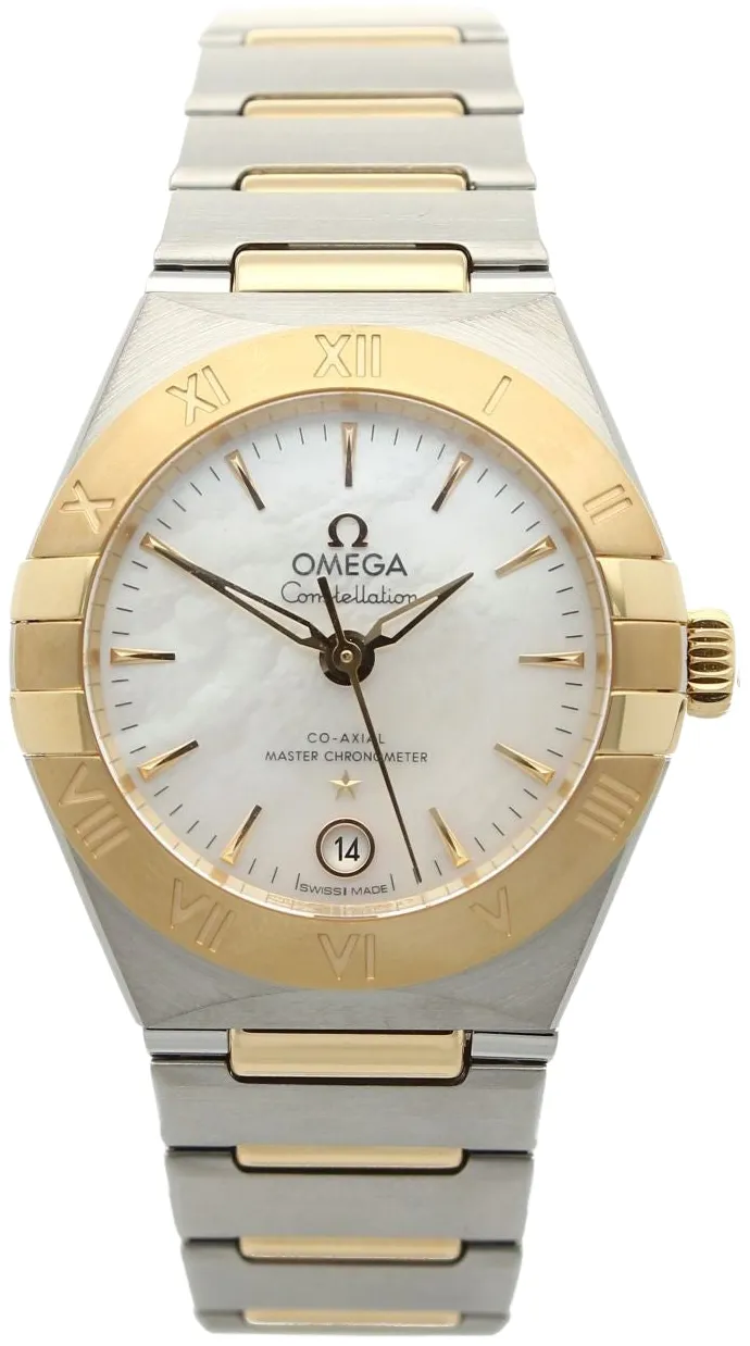 Omega Constellation 131.20.29.20.05.002 29mm Yellow gold and stainless steel Mother-of-pearl