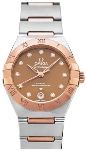 Omega Constellation 131.20.29.20.63.001 29mm Yellow gold and stainless steel Brown