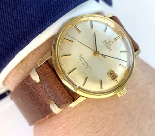 Omega Seamaster De Ville 166.020 Gold-plated Cream