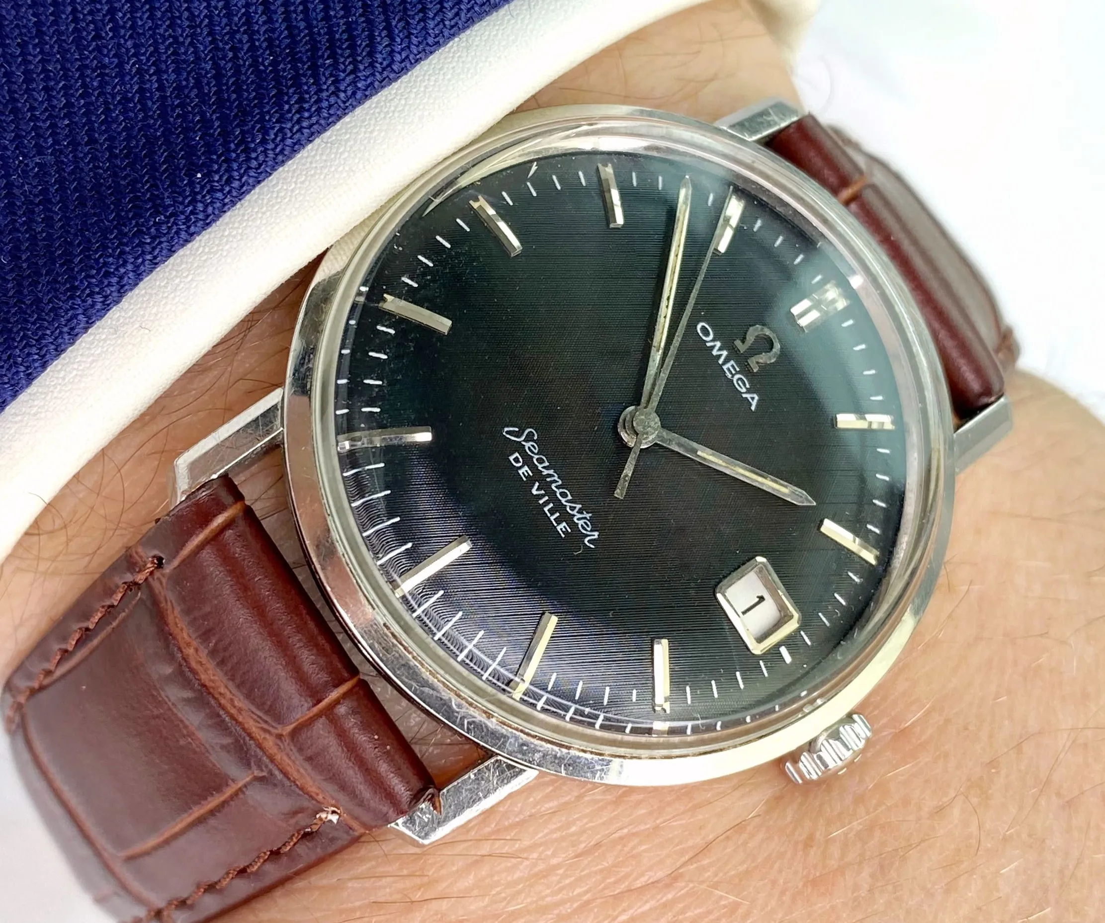 Omega Seamaster De Ville vintage 34mm Stainless steel Black