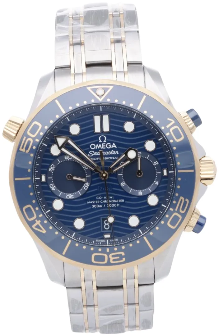 Omega Seamaster Diver 300M 210.20.44.51.03.001 44mm Yellow gold and stainless steel Blue