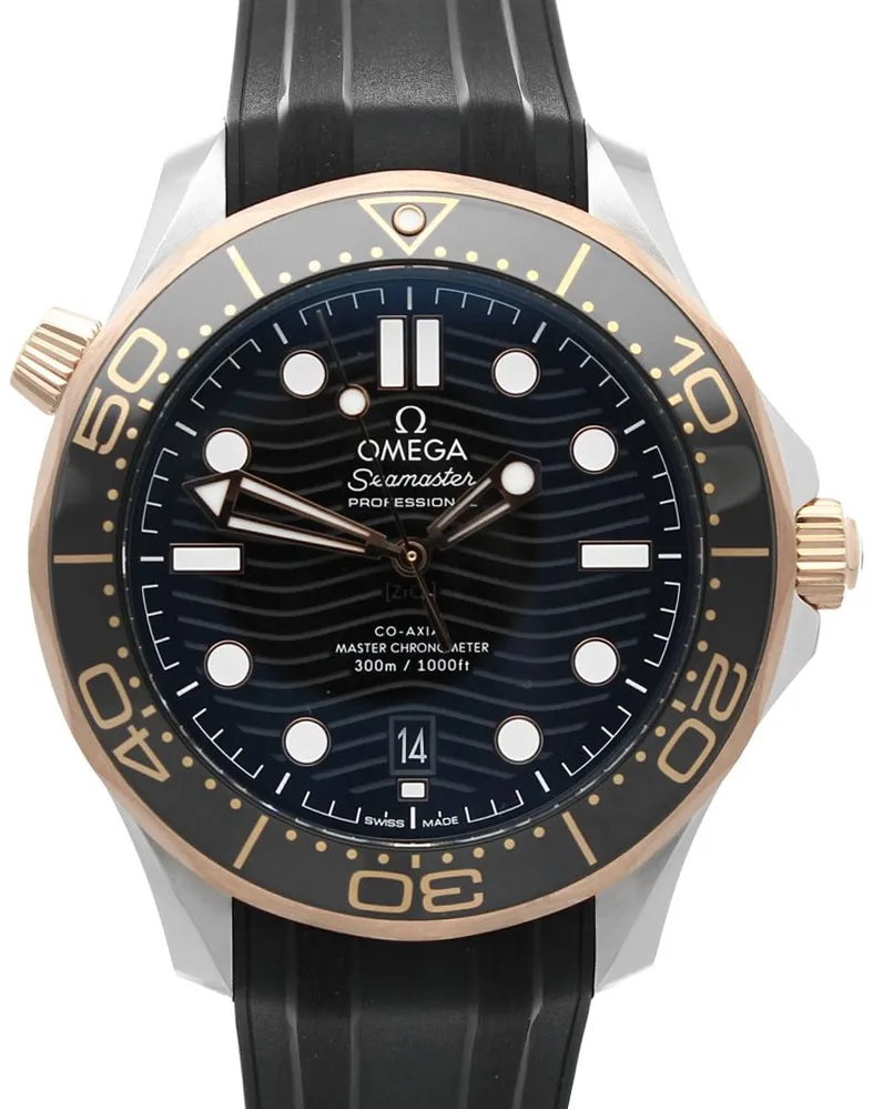 Omega Seamaster Diver 300M 210.22.42.20.01.002 42mm Yellow gold and stainless steel Black