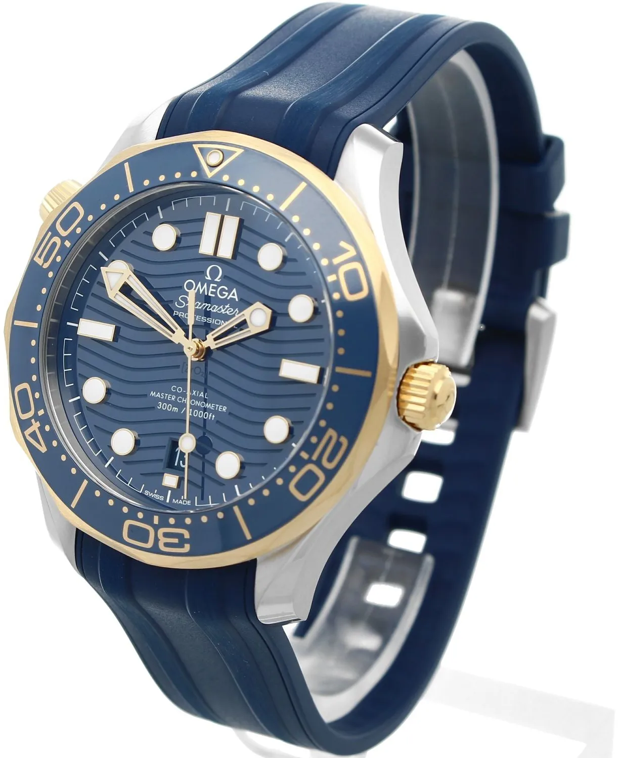 Omega Seamaster Diver 300M 210.22.42.20.03.001 42mm Yellow gold and stainless steel Blue 1