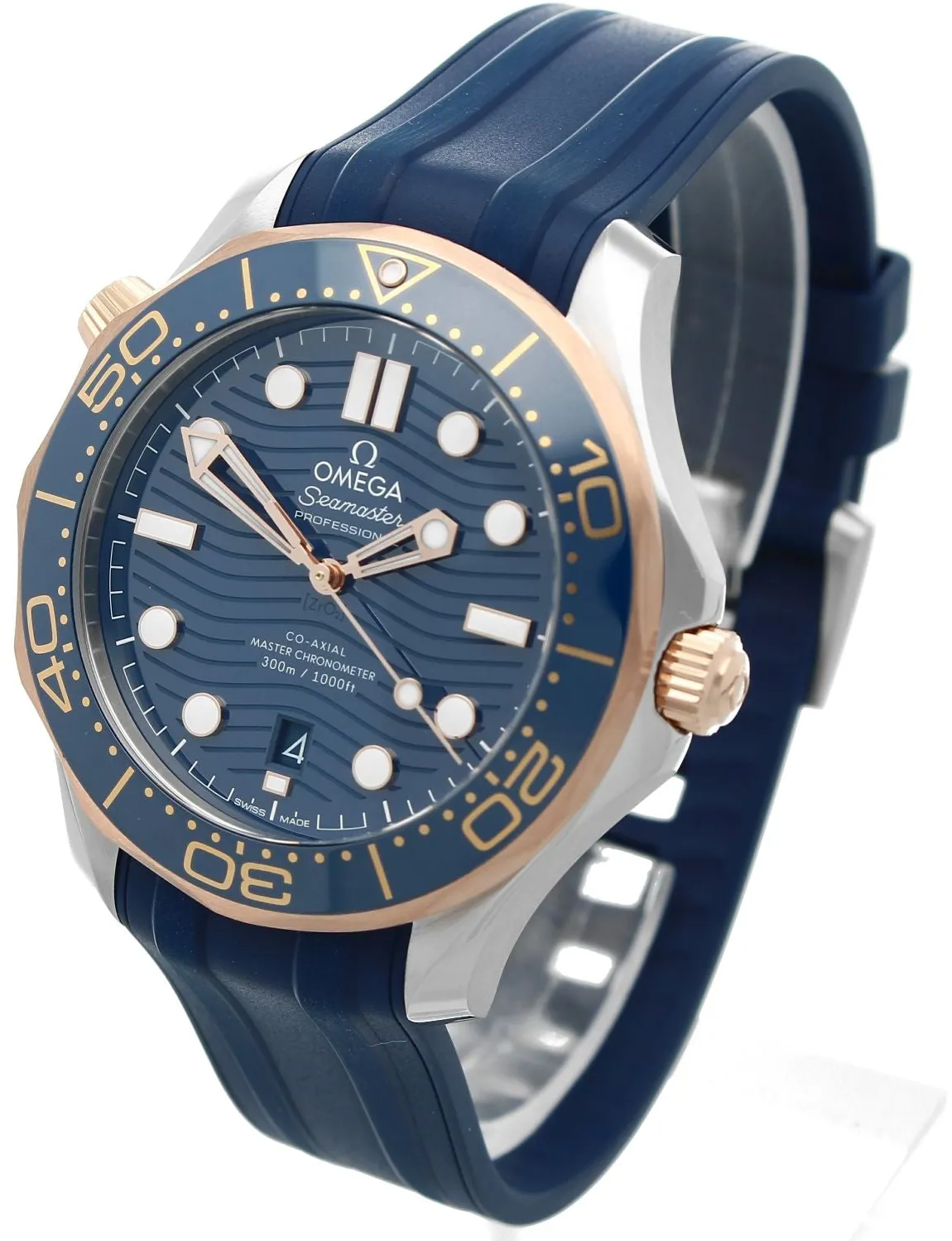Omega Seamaster Diver 300M 210.22.42.20.03.002 42mm Yellow gold and stainless steel Blue 1