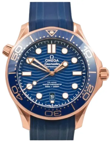 Omega Seamaster Diver 300M 210.62.42.20.03.001 42mm Yellow gold Blue