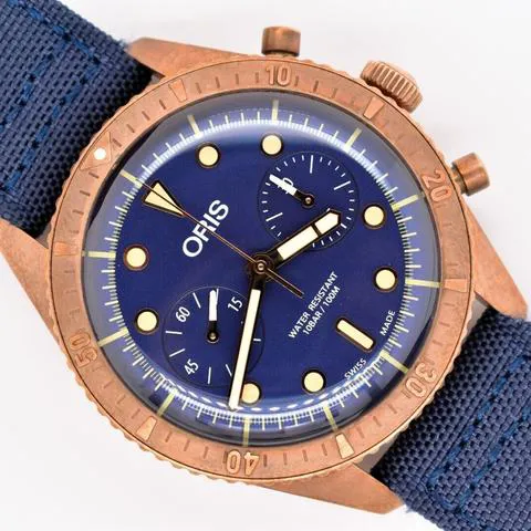 Oris Carl Brashear 01 43mm Bronze Blue