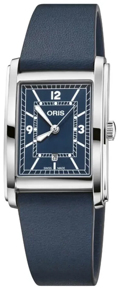 Oris Rectangular 01 561 7783 4065-07 5 19 17 25.5mm Stainless steel Blue