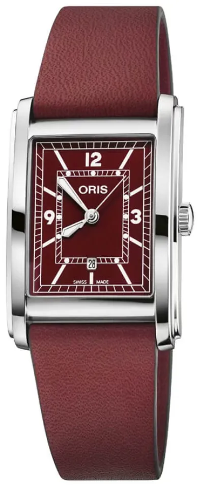 Oris Rectangular 01 561 7783 4068-07 5 19 18 25.5mm Stainless steel Red