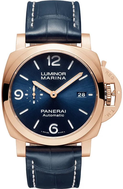 Panerai Luminor Marina PAM 01112 44mm Goldtech Blue