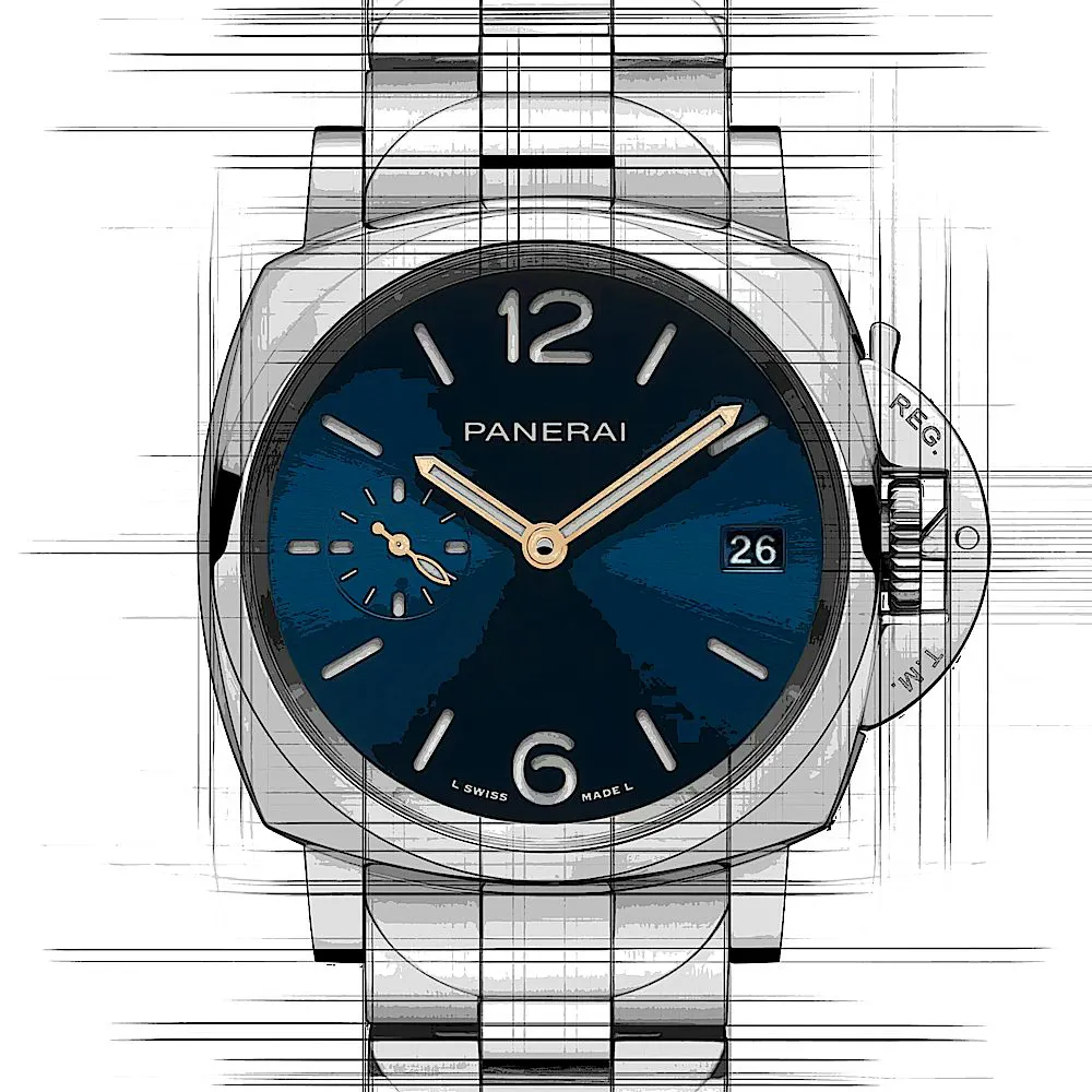 Panerai Luminor Marina PAM 01123 38mm Edelstahl Blue