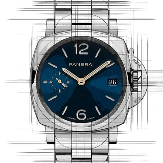 Panerai Luminor Marina PAM 01123 Stainless steel Blue