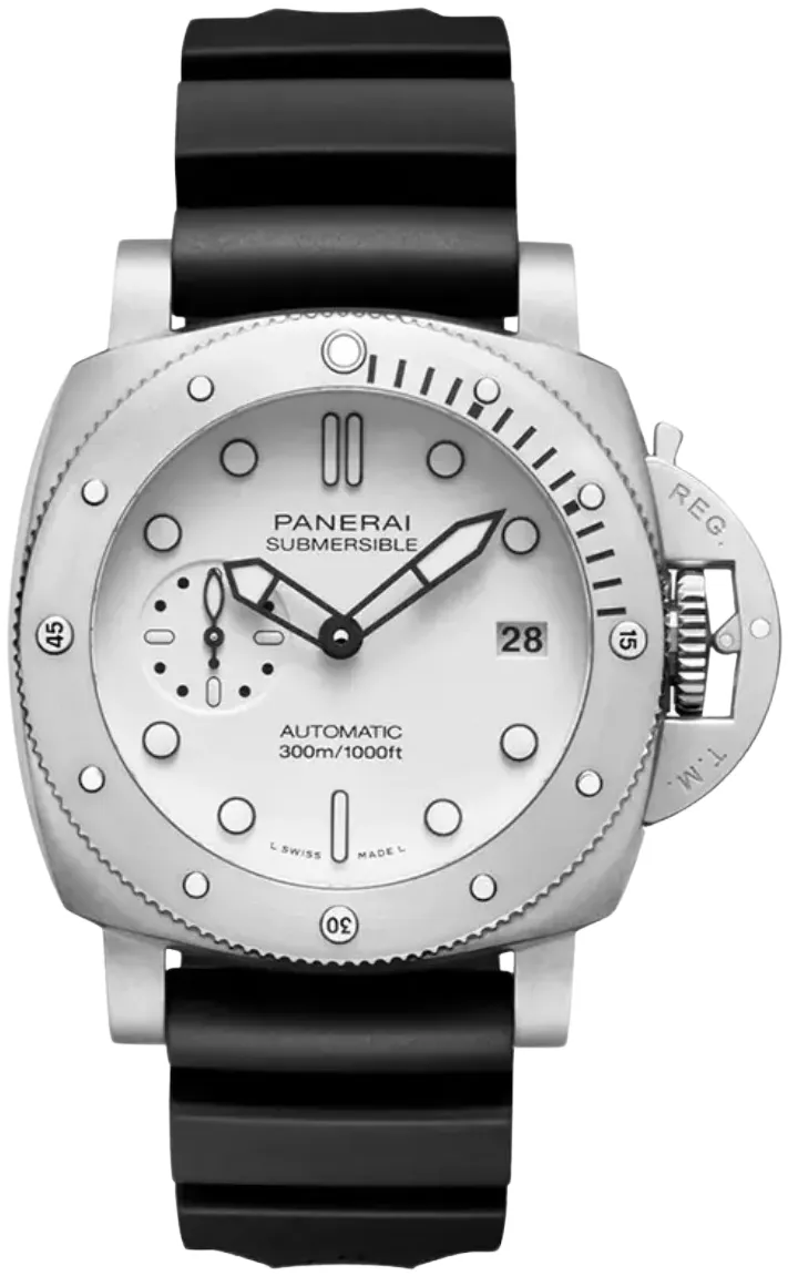 Panerai Submersible PAM02223 42mm Stainless steel White