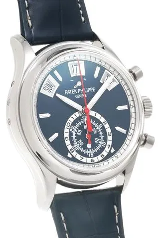 Patek Philippe Annual Calendar Chronograph 5960/01G-001 40.5mm White gold Blue 4