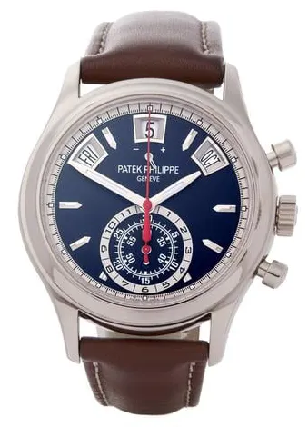 Patek Philippe Annual Calendar Chronograph 5960/01G-001 40mm White gold Blue