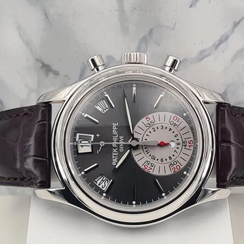 Patek Philippe Annual Calendar Chronograph 5960P-001 40.5mm Platinum Gray 5