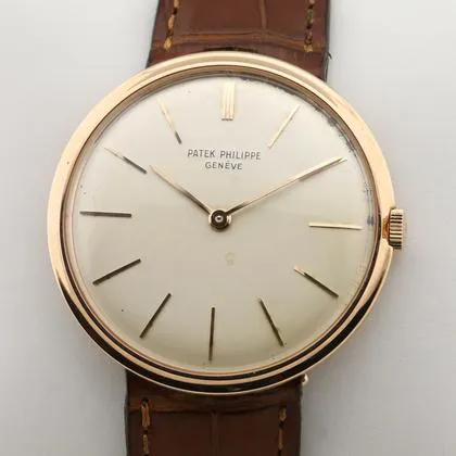 Patek Philippe Calatrava 2591 Herrenuhr 34mm Rose gold Silver