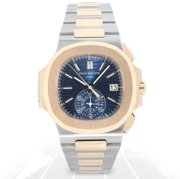 Patek Philippe Nautilus 5980/1AR-001 40mm Rose gold and Stainless steel Blue