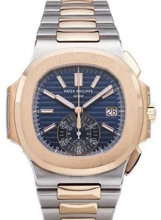 Patek Philippe Nautilus 5980/1AR-001 Rose gold and Stainless steel Blue