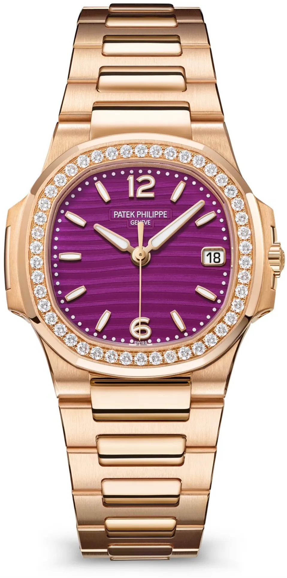 Patek Philippe Nautilus 7010/1R 32mm Rose gold Violet