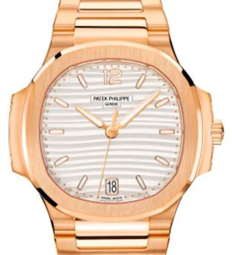 Patek Philippe Nautilus 7118/1R-001 35mm Rose gold Silver