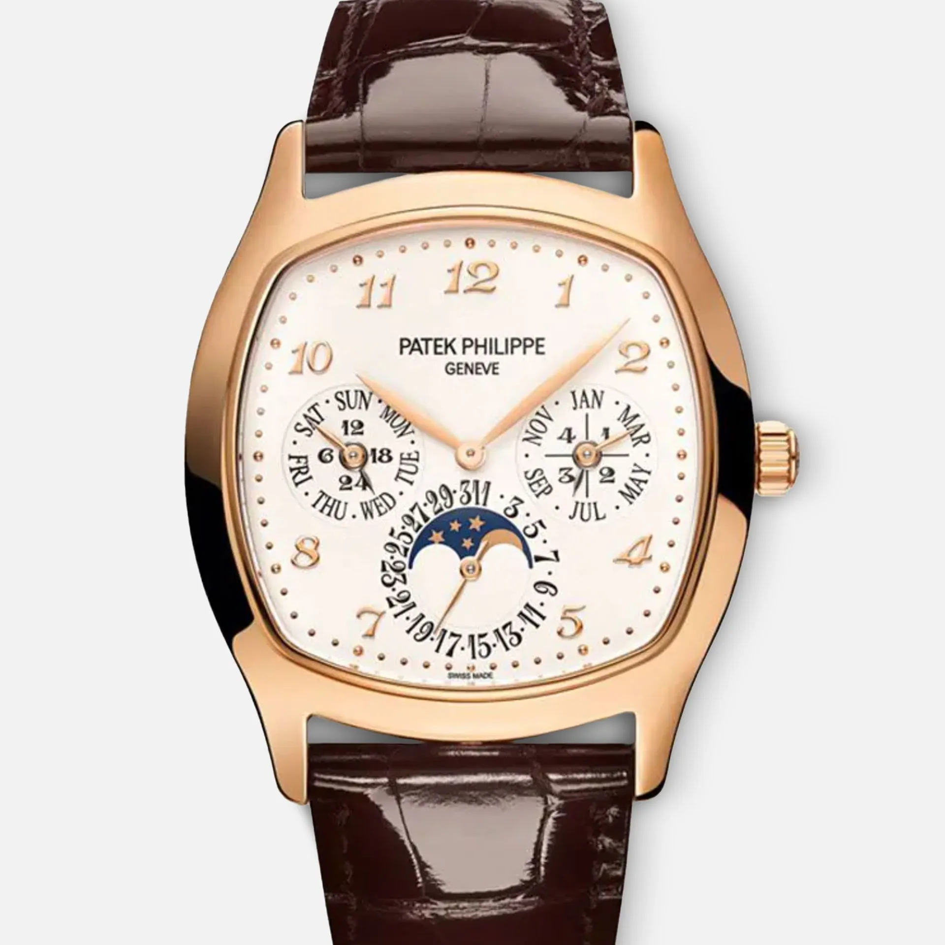 Patek Philippe Perpetual Calendar 5940R-001 37mm Rose gold Silver