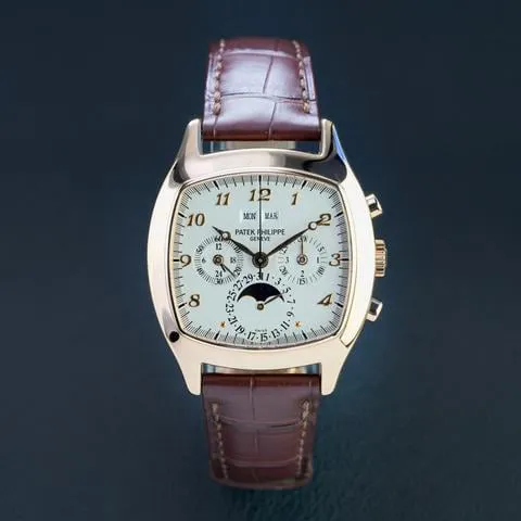 Patek Philippe Perpetual Calendar Chronograph 5020R Rose gold Silver