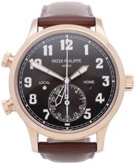 Patek Philippe Travel Time 5524R-002 42mm Rose gold Brown