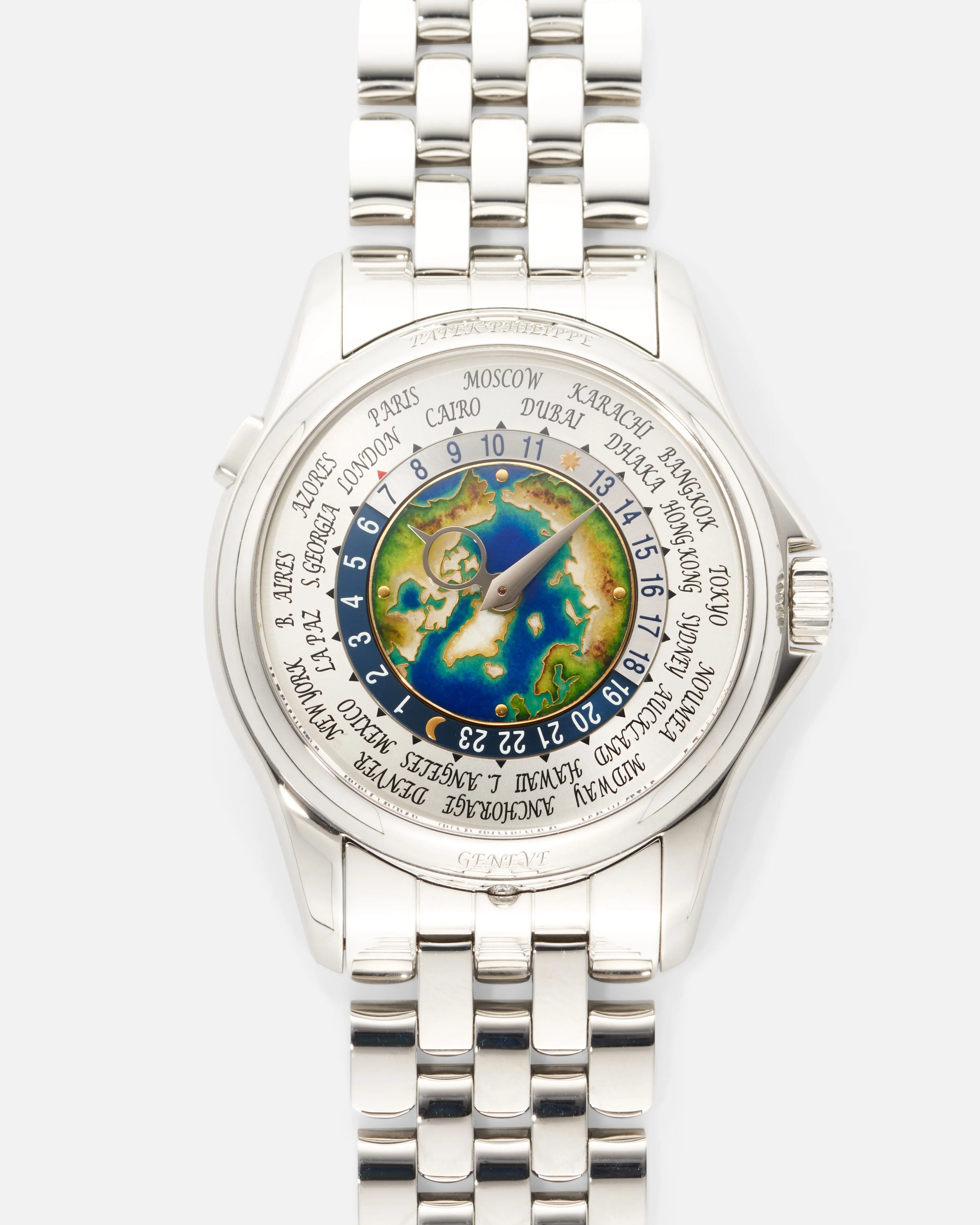 Patek Philippe World Time 5131/1P-001 39mm Platinum Silver