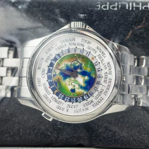 Patek Philippe World Time 5131/1P-001 39.5mm Platinum Silver