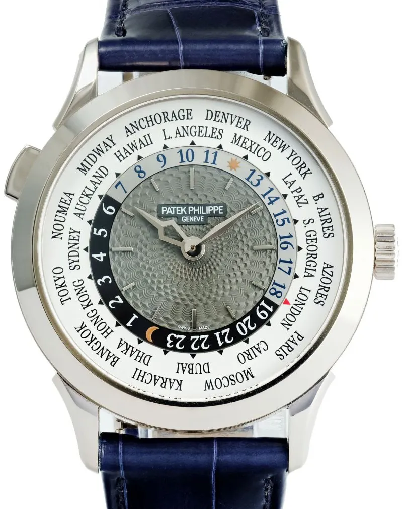 Patek Philippe World Time 5230G-014 39mm White gold White and Gray