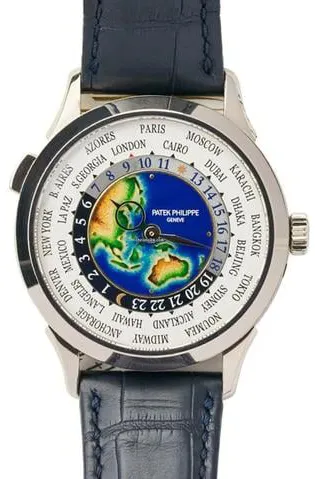 Patek Philippe World Time 5231G-001 38mm White gold Silver