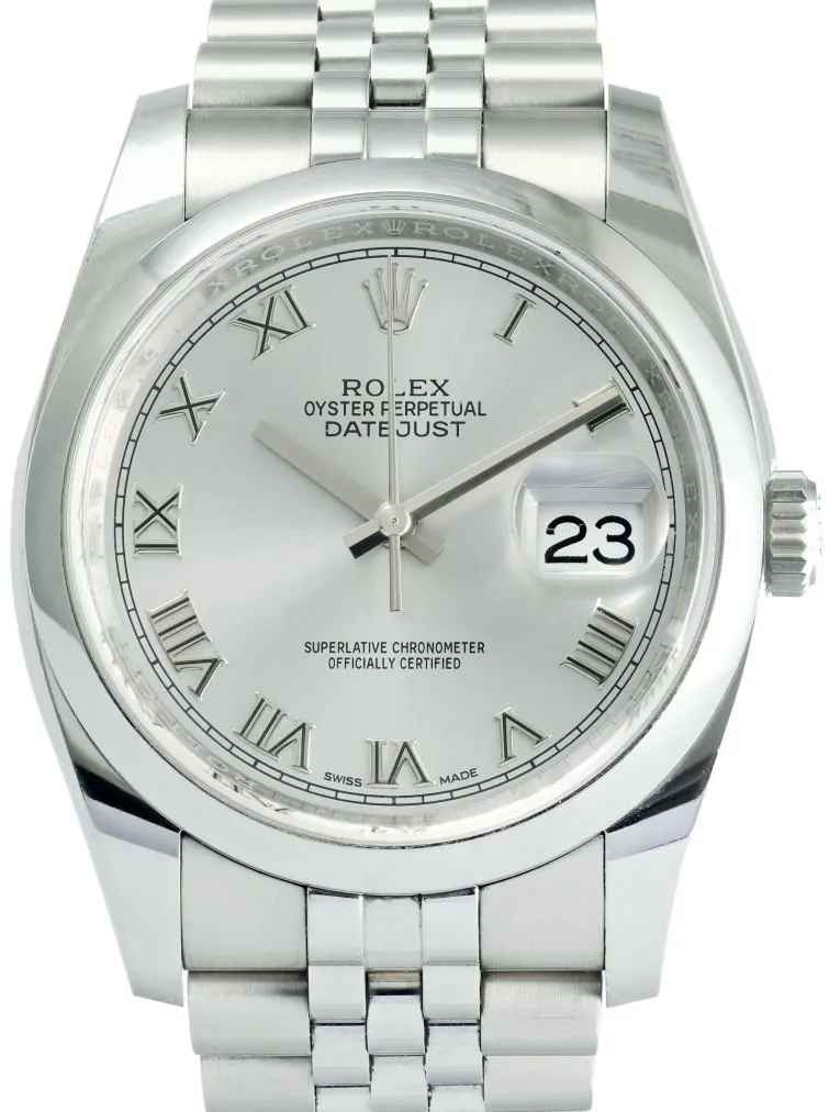 Rolex Datejust 36 116200 36mm Stainless steel Silver