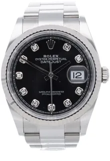 Rolex Datejust 36 126234-0028 White gold and Stainless steel Black