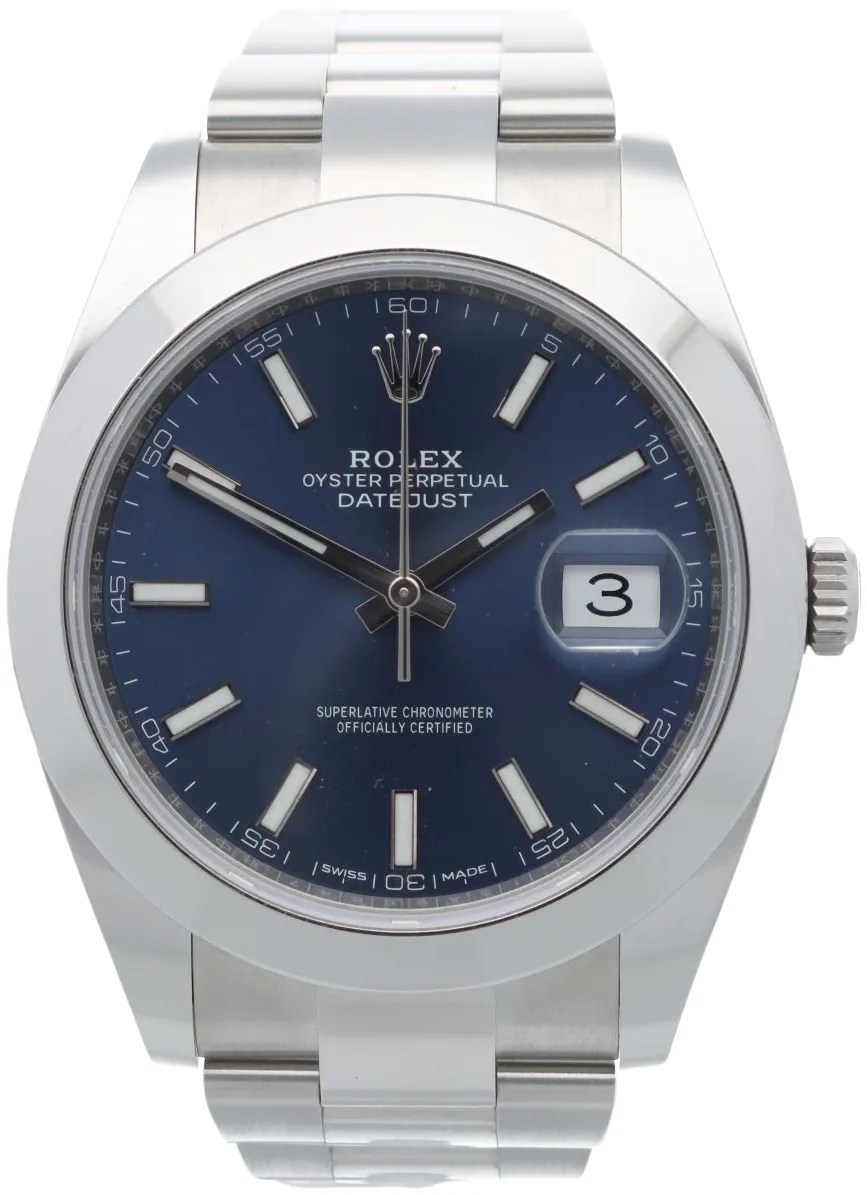 Rolex Datejust 41 126300-0001 41mm Oystersteel Blue