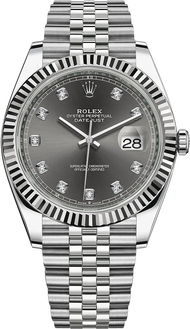 Rolex Datejust 41 126334-0006 41mm White gold and Oystersteel Gray