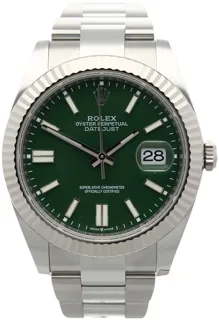 Rolex Datejust 41 126334-0027 White gold and Stainless steel Green