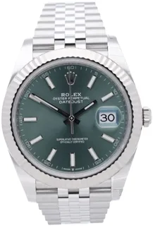 Rolex Datejust 41 126334-0028 White gold and Stainless steel Green