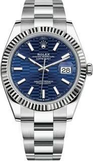 Rolex Datejust 41 126334-0031 White gold and Stainless steel Blue