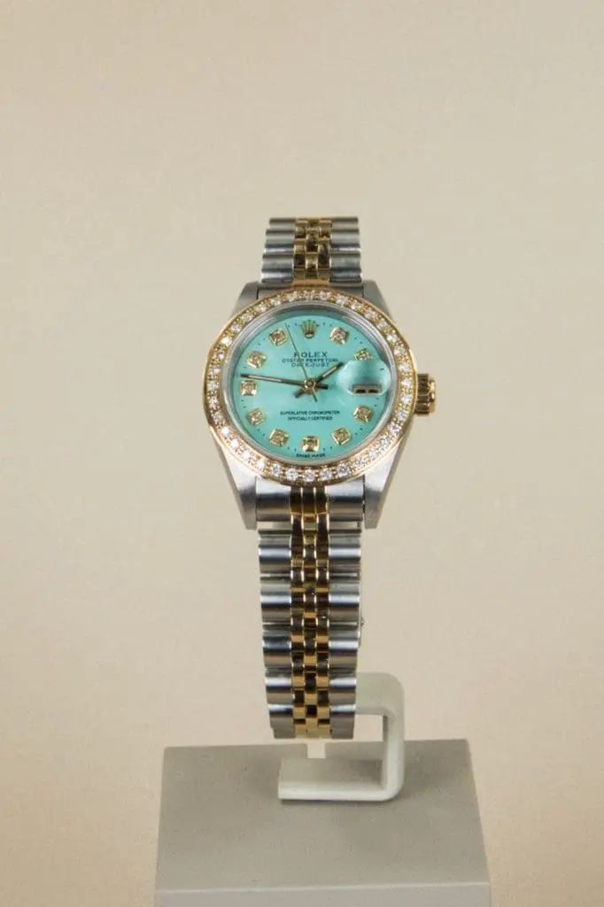 Rolex Datejust 69173 26mm Yellow gold and stainless steel Turquoise